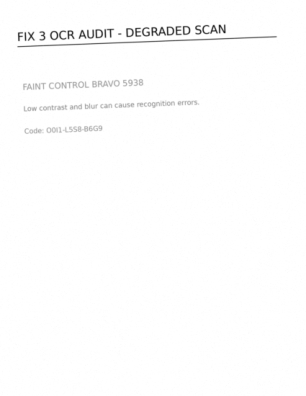 Rendered production OCR output for a faint blurred and low-contrast English scan