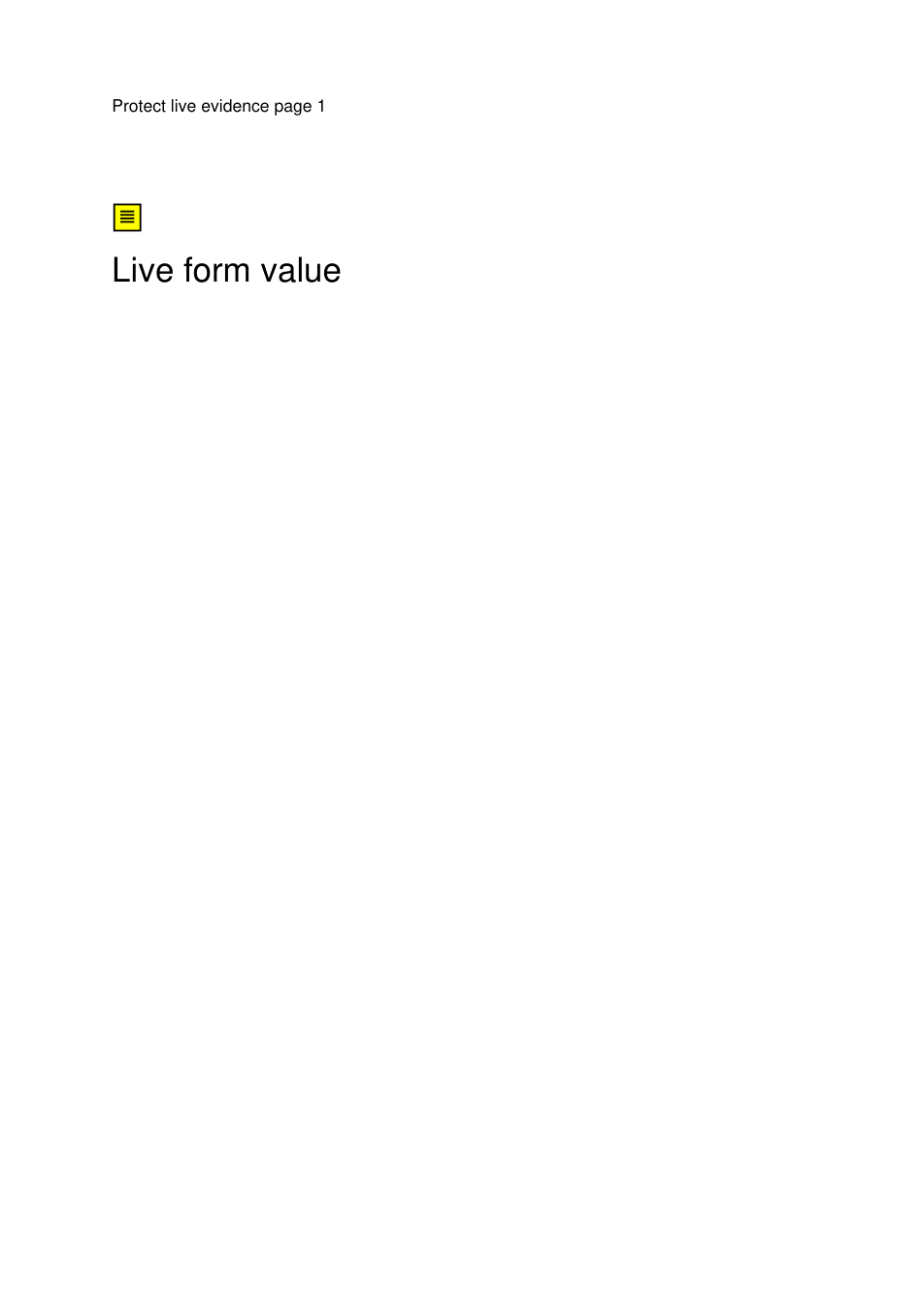 Synthetic five-page PDF control before password protection